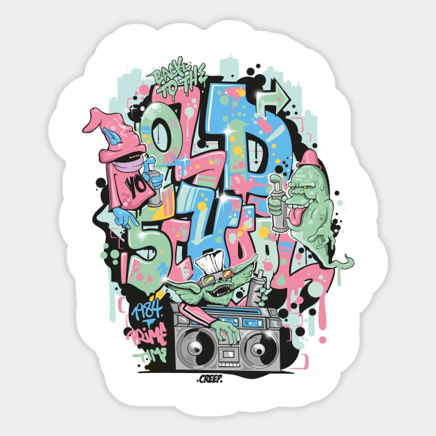 Back to the Old School Sticker by Deathstarrclub